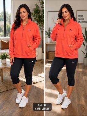 Under Armour Women's Coral 1/4 Zip Pullover Sweatshirt